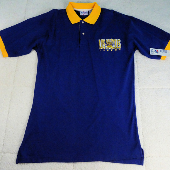 NWT NBA Los Angeles Lakers Polo Shirt Medium NEW - Picture 1 of 8